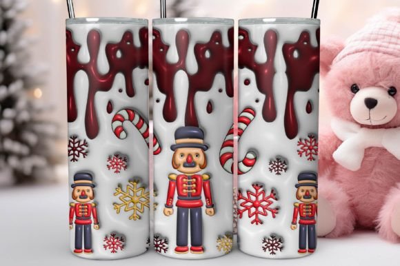 3D Christmas Inflated Tumbler Wrap