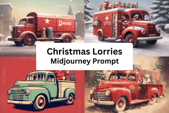 Ai Prompt for Christmas Lorries: Festive Illustrations for Crafters