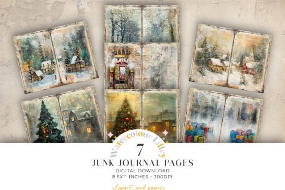 Christmas Bifold Junk Journal Paper Review for Branding & Illustrations