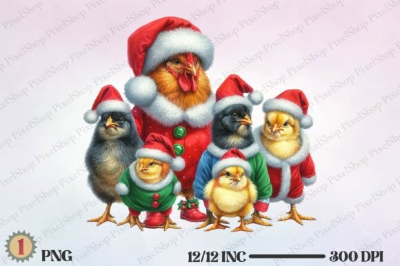Christmas Chicken Png, Farm Animals PNG