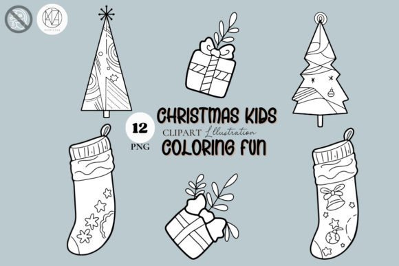 🎄 Christmas Doodle Coloring Fun 🧦: A Brand Designer's Review of Seasonal Illustrations