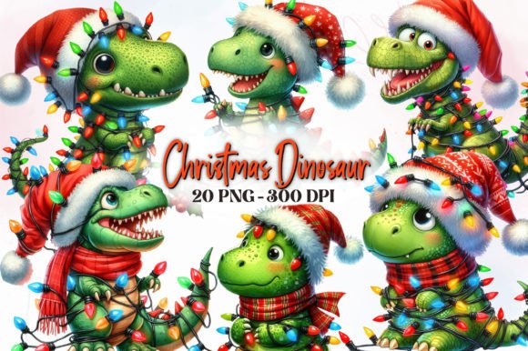 Christmas Funny Dinosaur Clipart Bundle: A Review for Handmade Illustrations