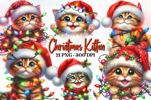 Christmas Kitten Watercolor Clipart Review