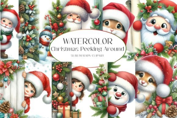 Christmas Peeking Around Corner Bundle: A Review for Sellers