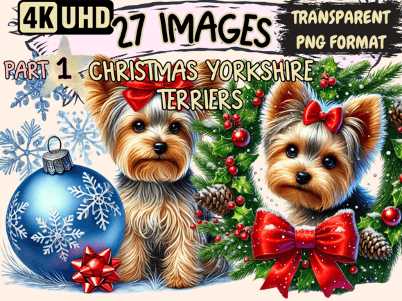 Christmas Yorkshire Terriers Clipart P1: A Designer's Real-World Review