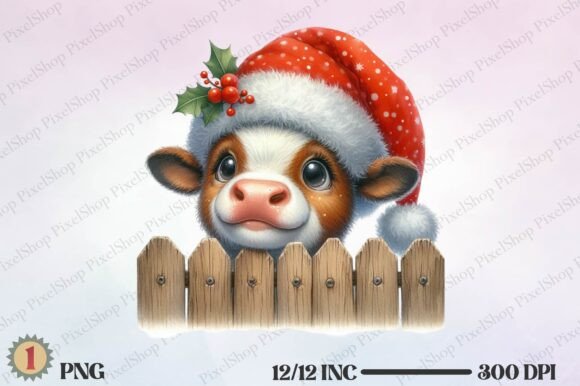 Watercolor Christmas Funny Cow PNG: A Review for Modern Illustrations